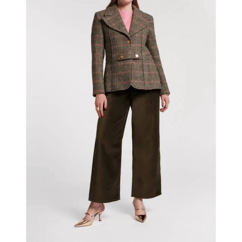 NEW FRANCES VALENTINE ace velvet pants in olive